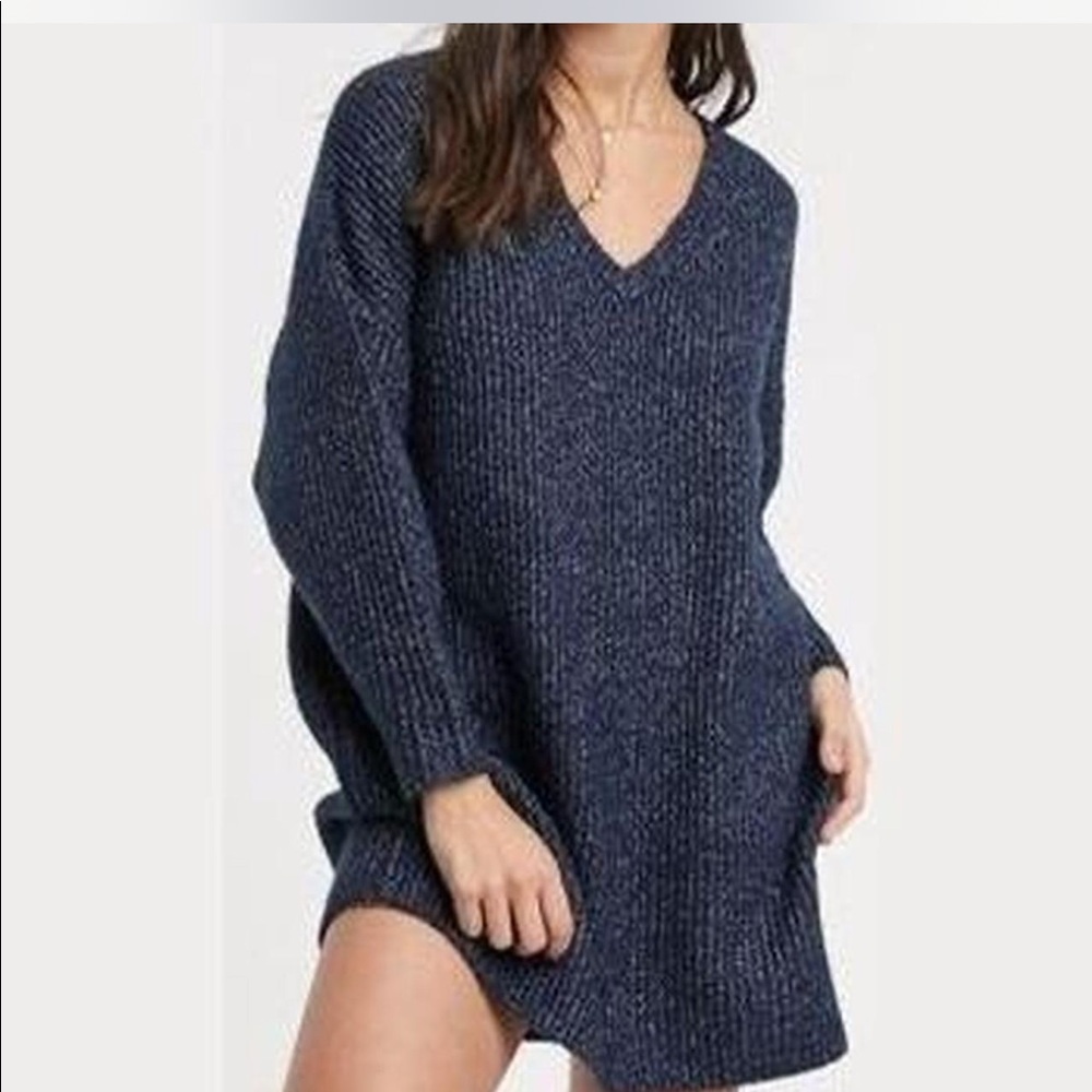 GLAMOROUS blue knitted sweater dress